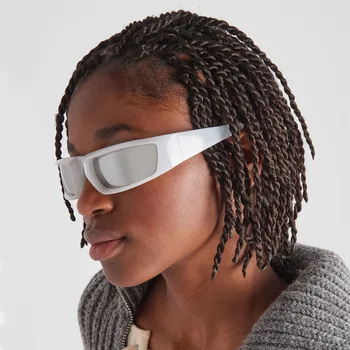 2023 Trendy Tisočletja Šport Y2K sončna Očala Ženske Luna Sonce Očala Moda Prihodnje Tehnologije Občutek LETU 2000 90. LETIH Estetske Očala