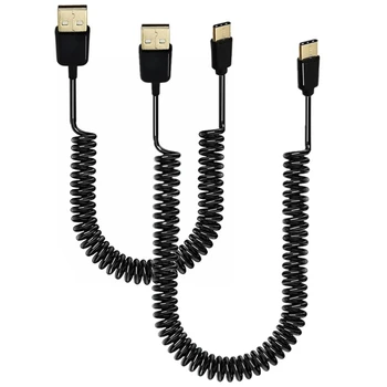 Tip C do USB 2.0 Kabla Elastična Pomlad Teleskopsko napajalni Kabel Za Telefon J60A