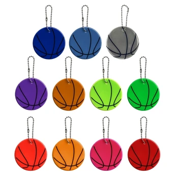 Košarka Varnostni Odsevnik Reflektivni Keychain PVC Reflektivni Obesek 11-color