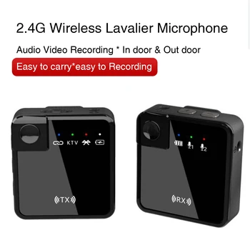 Tovarniško 2.4 G Brezžični Lavalier Mikrofon, Audio Video Snemanje za YouTube/iPhone/iPad/Android/Xiaomi/Samsung Živo Igra Mic