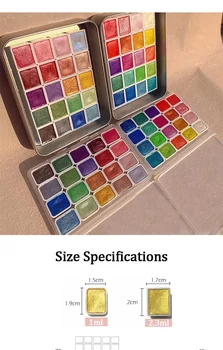 Trdna Akvarel Barve Vodne Barve Set za Umetniško Slikarstvo, Oblikovanje Nohtov 167